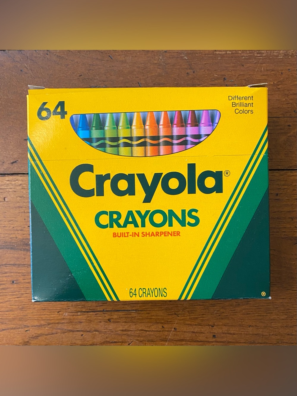 VTG 1990 64-pack Crayola Crayons w Sharpener Dandelion Teal Blue Wild Strawberry